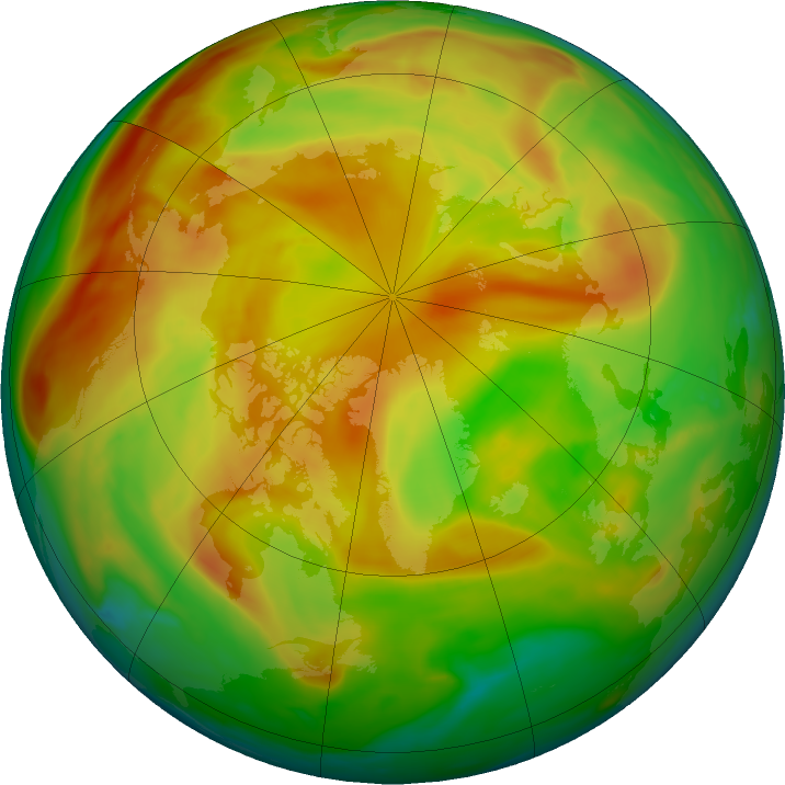 Arctic ozone map for 18 May 2019